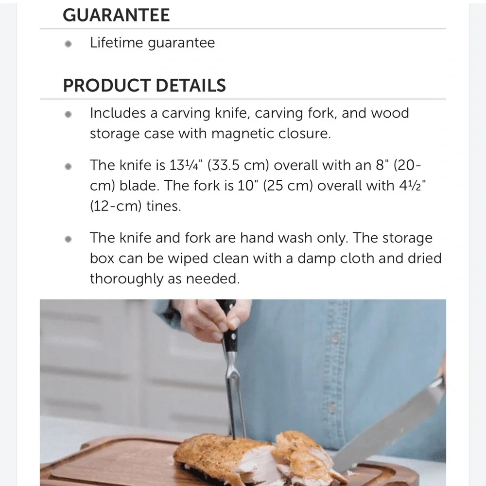 Pampered Chef professional carving